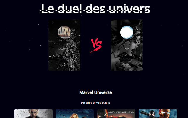 apercu du site dans heroku